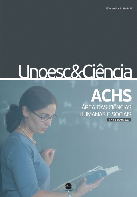 					Visualizar v. 4 n. 1 (2013): Unoesc & Ciência - ACHS
				