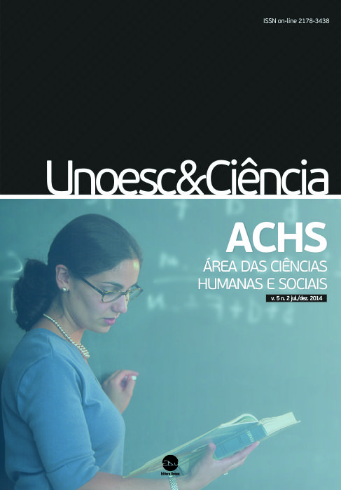					Visualizar v. 5 n. 2 (2014): Unoesc & Ciência - ACHS
				