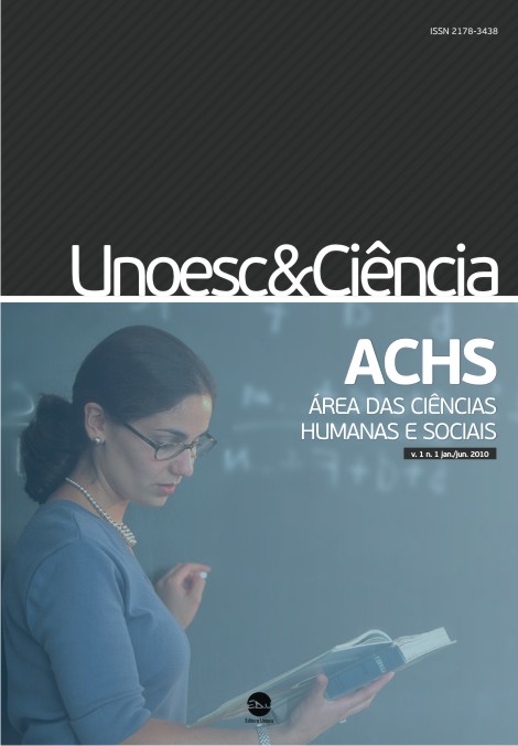 					Visualizar v. 1 n. 1 (2010): Unoesc & Ciência - ACHS
				