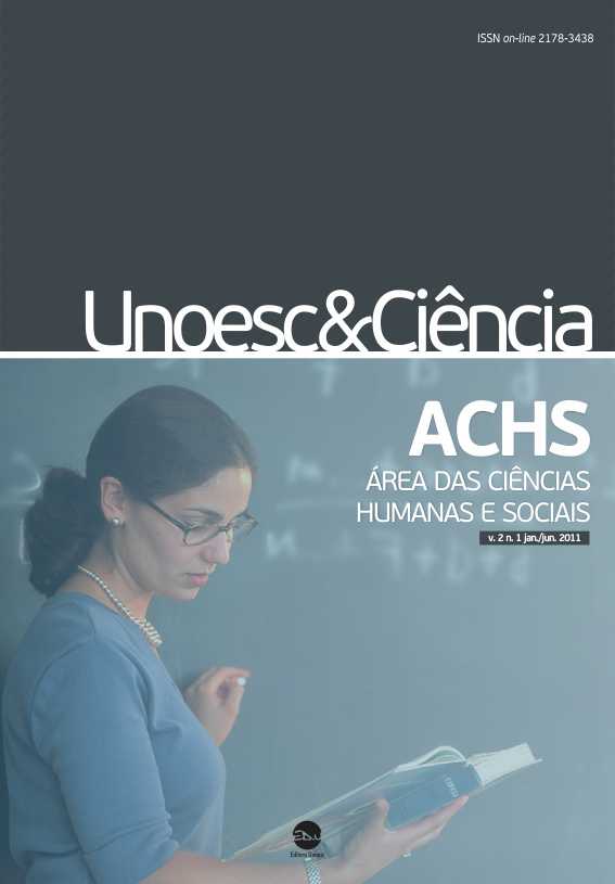 					Visualizar v. 2 n. 1 (2011): Unoesc & Ciência - ACHS
				