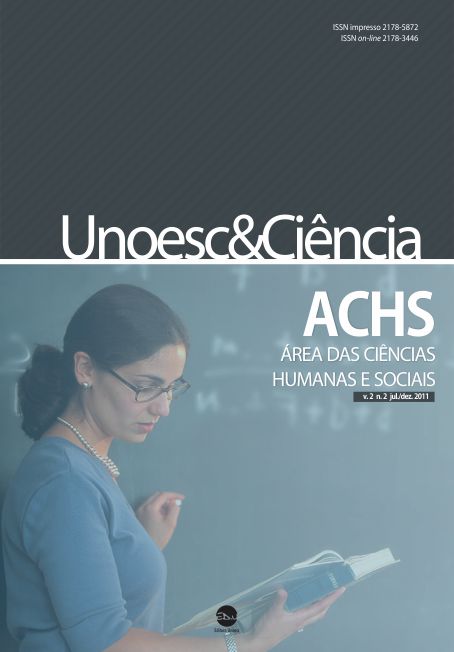 					Visualizar v. 2 n. 2 (2011): Unoesc & Ciência - ACHS
				