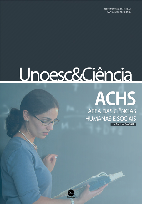					Visualizar v. 3 n. 1 (2012): Unoesc & Ciência - ACHS
				